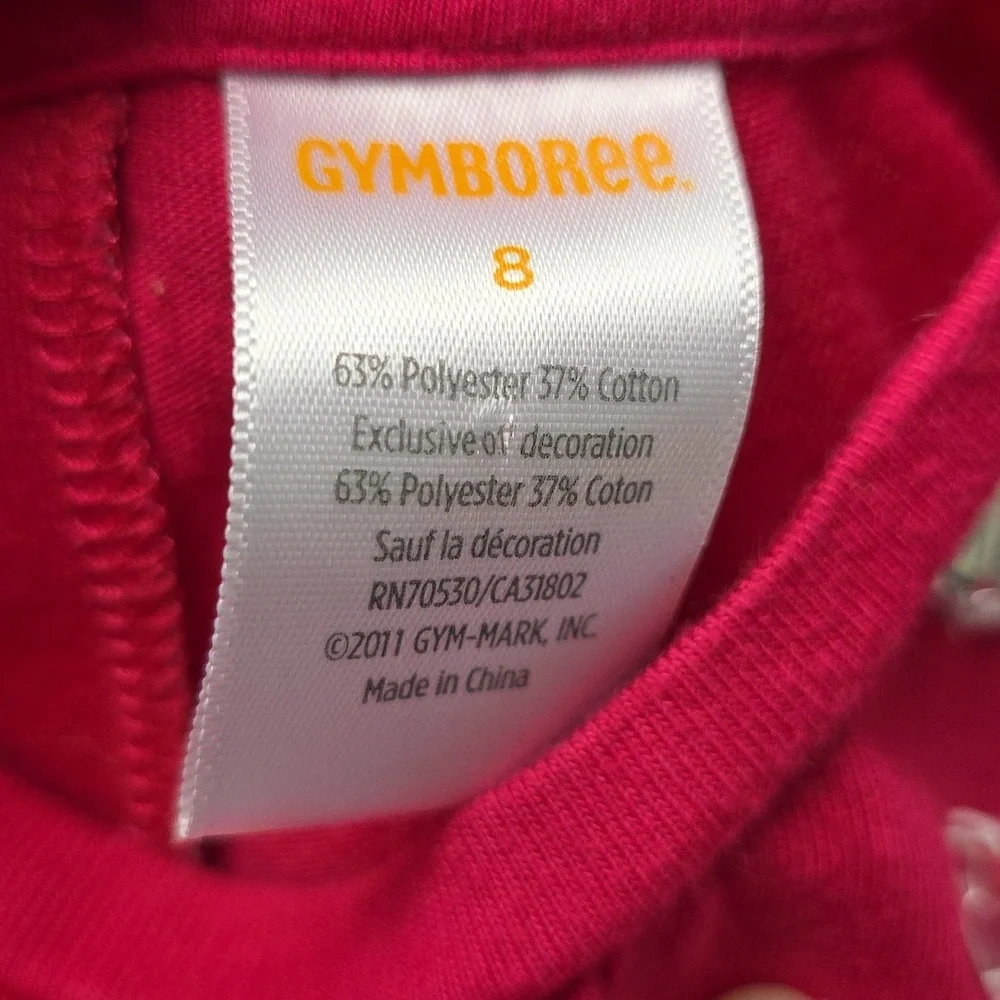 Gymboree Girl's Dress Fushcia With Faux Pearls/Gemstones Pleated Skirt Sz 8 EUC‎